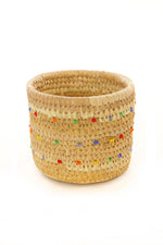 Ngurunit Nomadic Camel Milking Baskets with Rainbow Beaded Dots