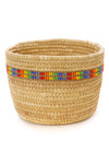Ngurunit Nomadic Camel Milking Baskets with Rainbow Beaded Stripes