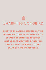 MADE51 Charming Songbird Ornament, Made by Karenni Refugees Living in Thailand