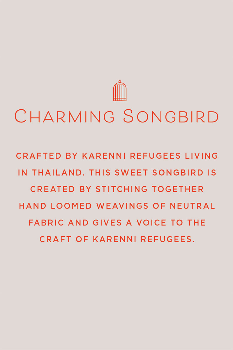 MADE51 Charming Songbird Ornament, Made by Karenni Refugees Living in Thailand