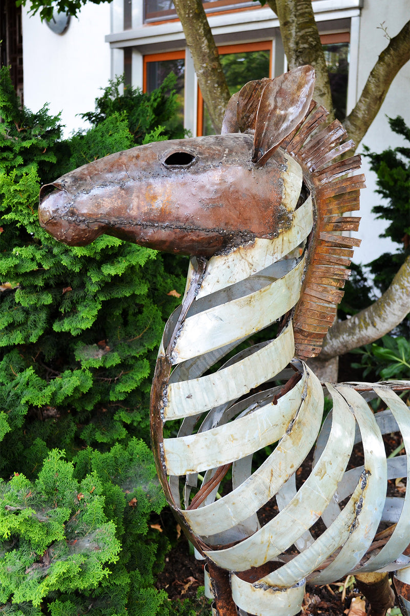 Recycled Oil Drum Zebra