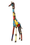 Colorful Recycled Oil Drum Giraffe Sculptures