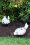 Recycled Metal Pecking Chicken Sculpture
