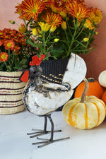 Small Recycled Metal Hen Sculpture