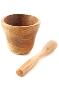 Wild Olive Wood Mortar & Pestle Spice Grinder Set Default Title