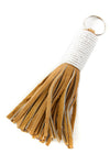Wayfarer Tassel Key Ring with White Beads