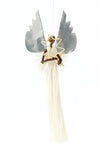 Silver Winged Flying Angel Ornament Default Title