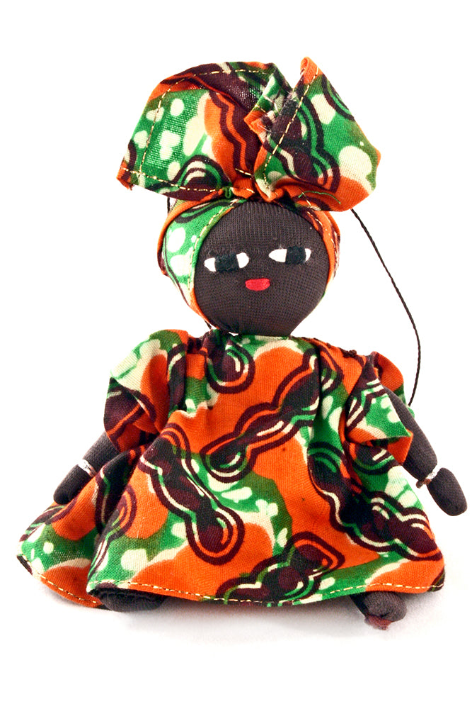 Burkina Baby Doll Holiday Ornament in Assorted Fabrics Default Title