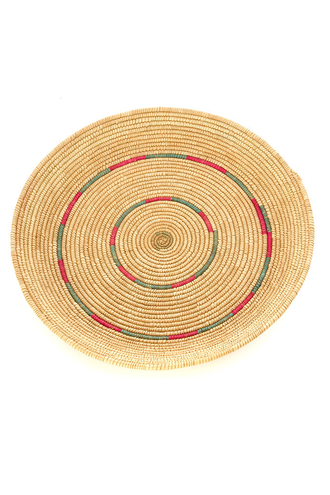 Date Palm Basket with Assorted Pink & Green Designs Default Title