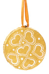 Large Gold Drum Ornament with Hearts Default Title