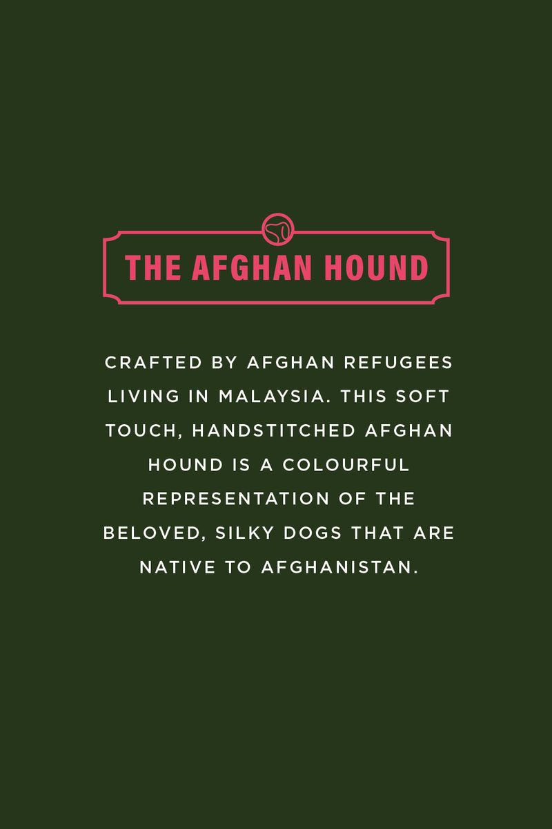 MADE51 Afghan Hound Ornament, Crafted by Afghan Refugees in Malaysia