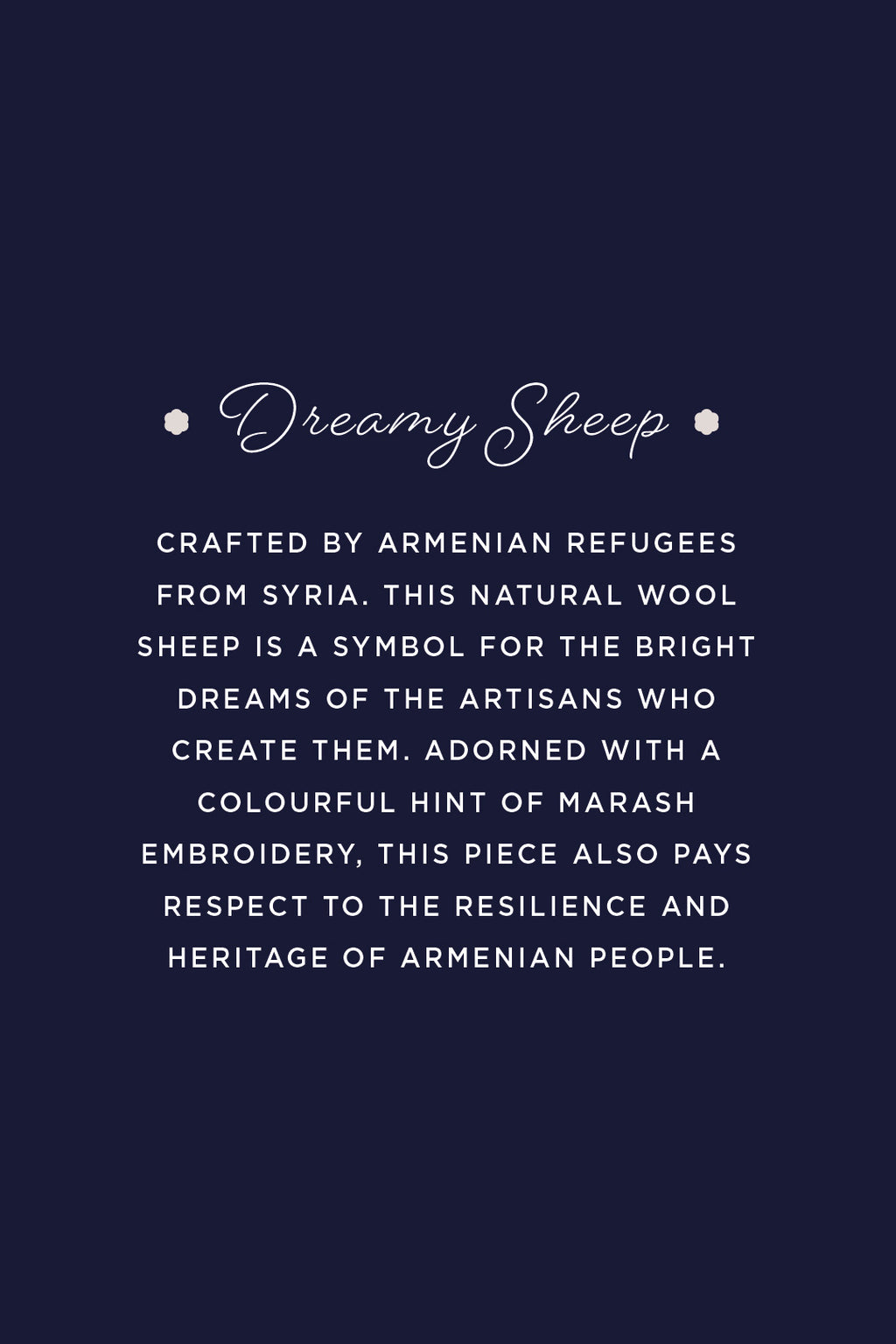MADE51 Dreaming Sheep Ornament, Crafted by Armenian Refugees from Syria