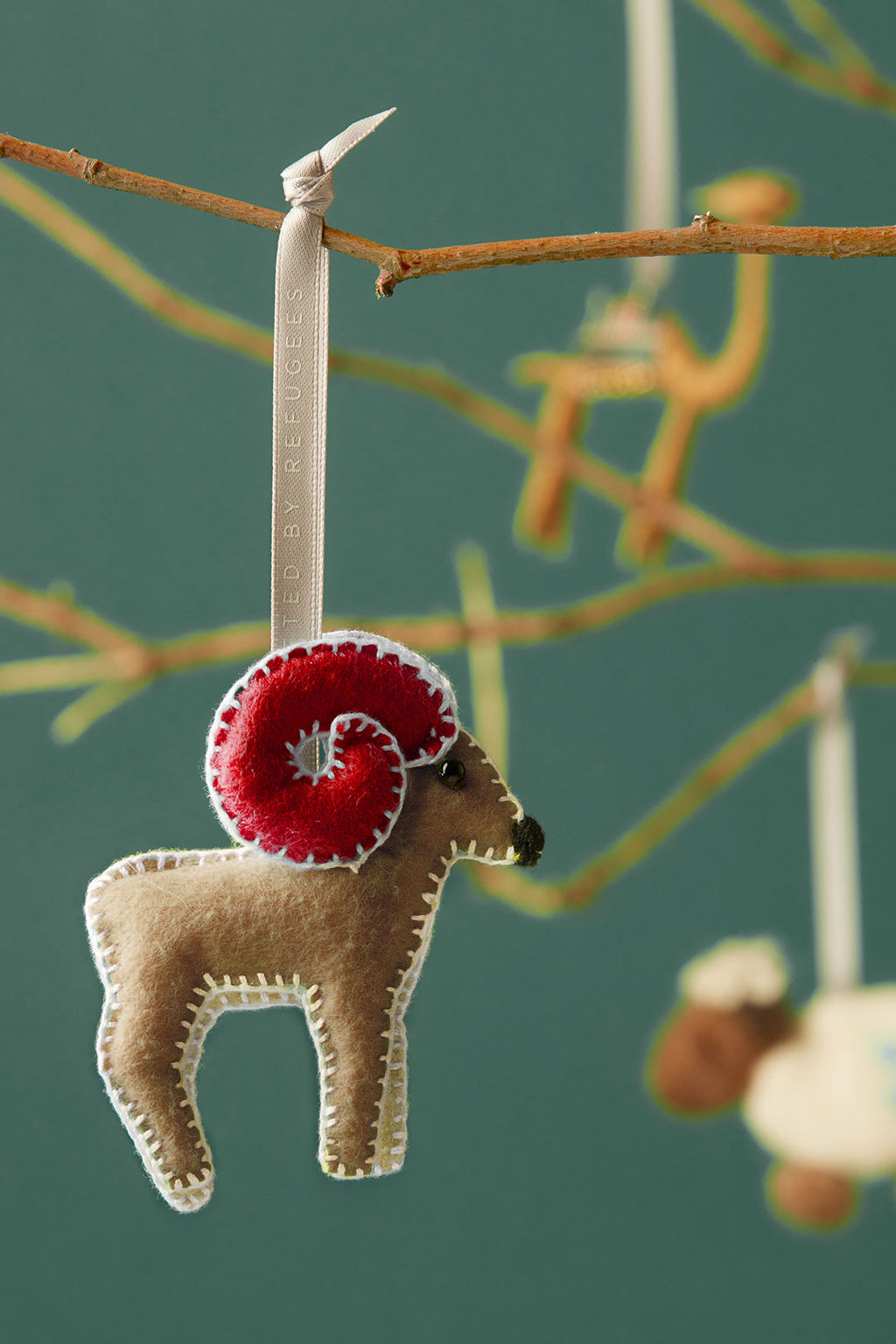 MADE51 Bold Ram Ornament, Crafted by Afghan Refugees in Malaysia