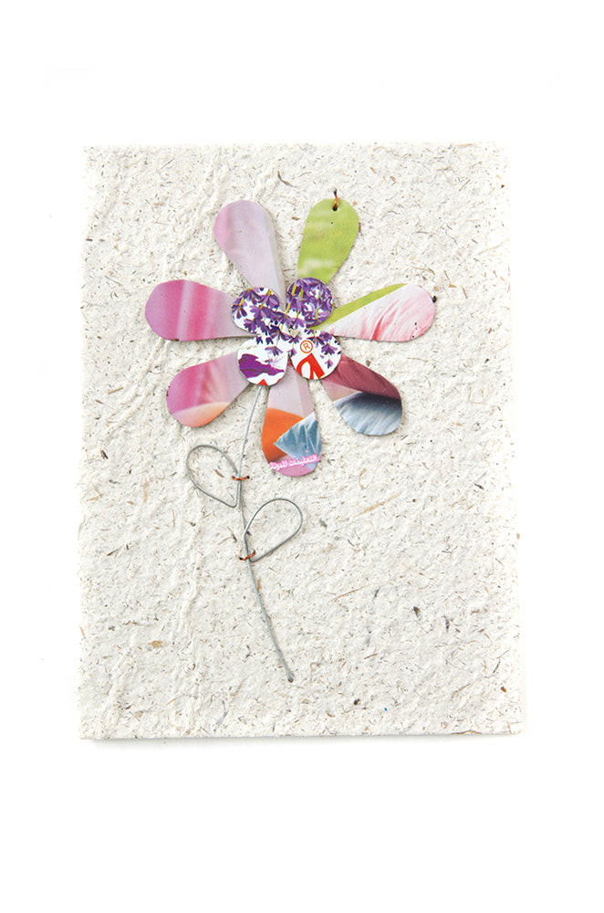 Recycled Metal Wild Flower Note Card Default Title