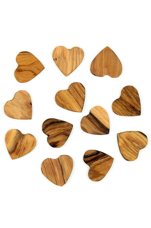 Dozen Olivewood Tiny Heart Tokens Default Title