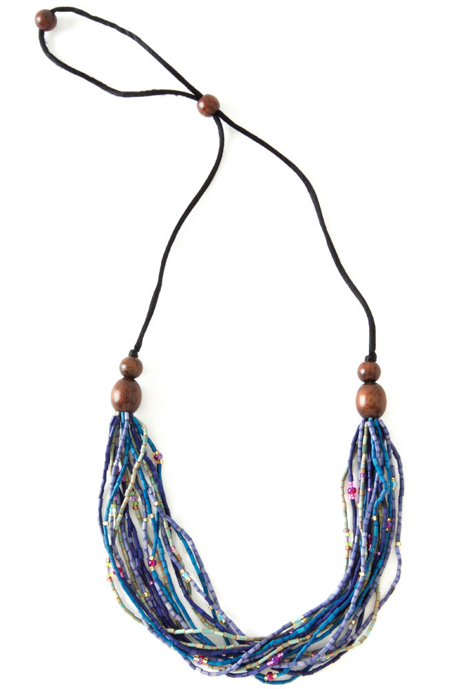 Watamu Multi-Strand Zulugrass & Acacia Wood Necklace Default Title