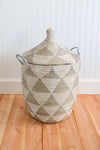 Medium Silver Triangle Laundry Hamper Default Title