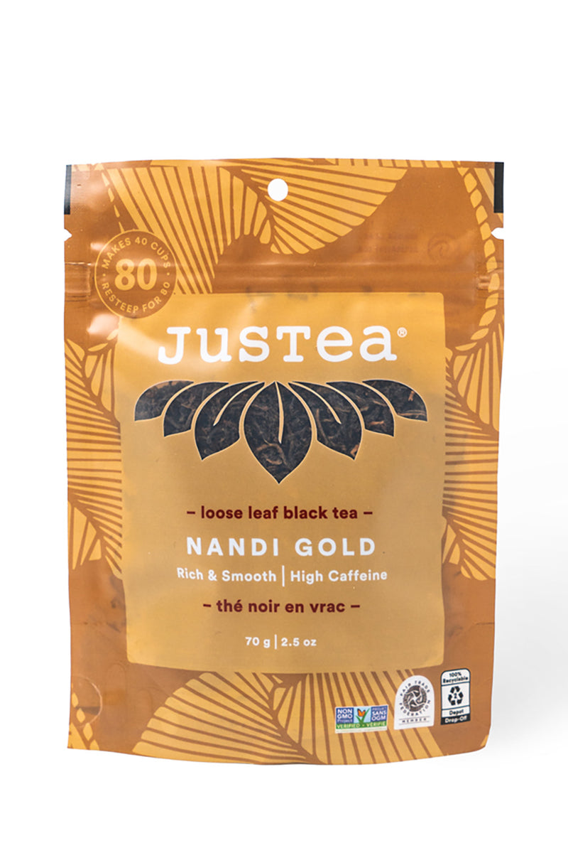 JusTea Nandi Gold Loose Leaf Tea Pouch