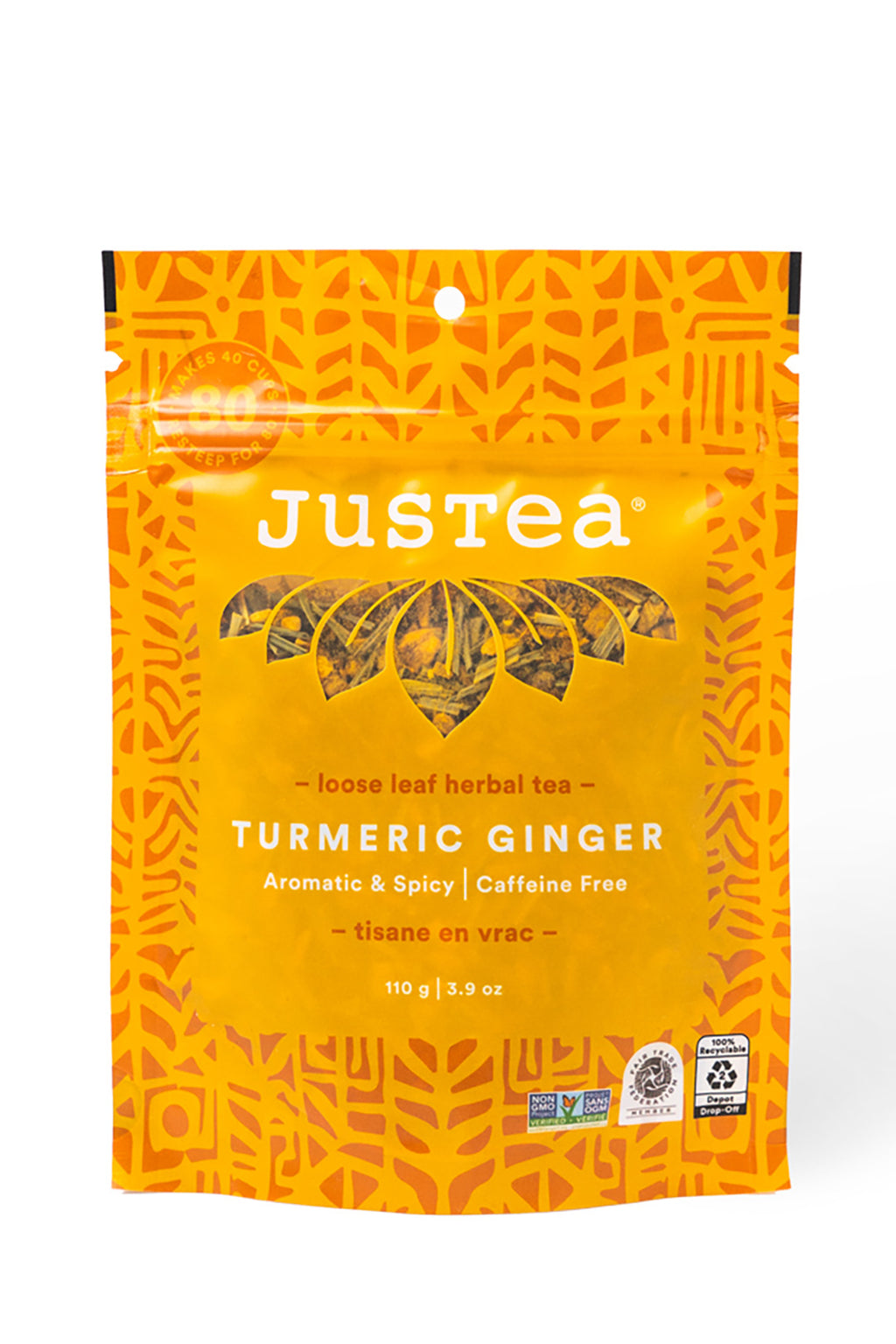 JusTea Turmeric Ginger Loose Leaf Tea