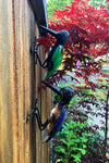 Colorful Recycled Oil Drum Hanging Woodpecker Sculpture