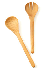 Kenyan Olive Wood Simple Salad Servers Default Title