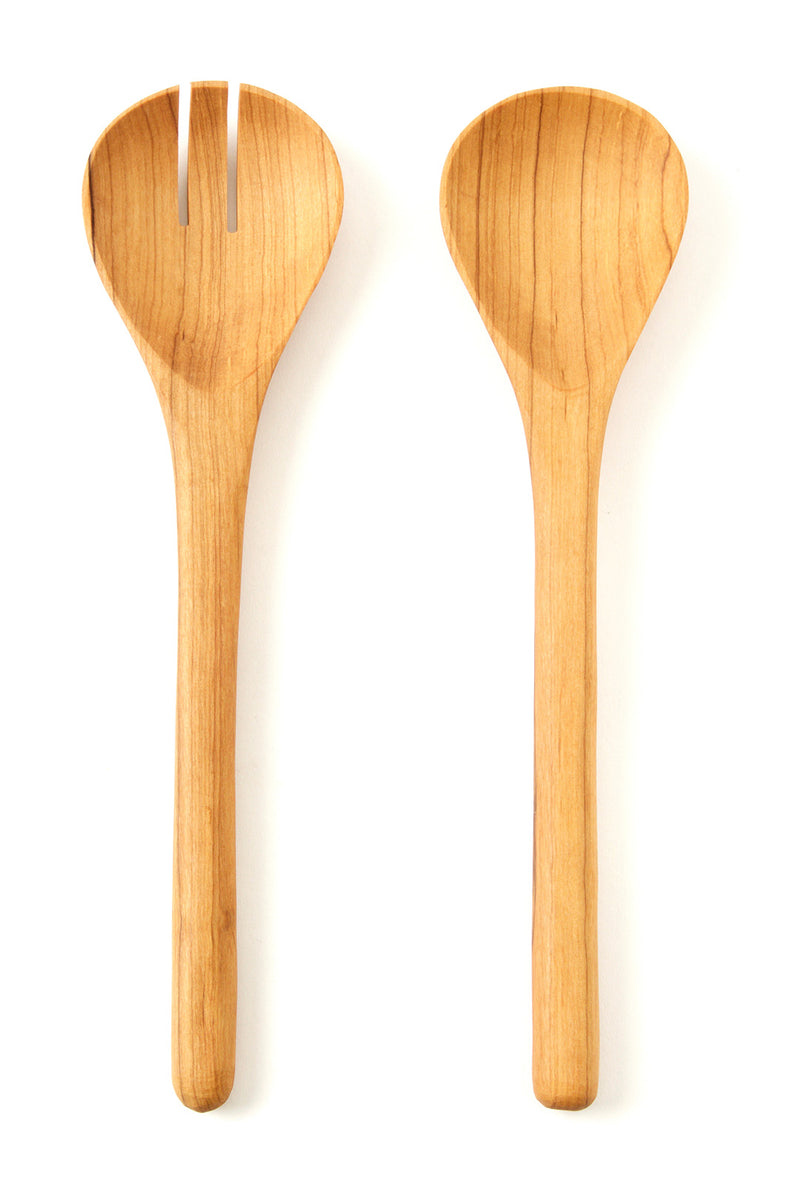 Kenyan Olive Wood Simple Salad Servers Default Title