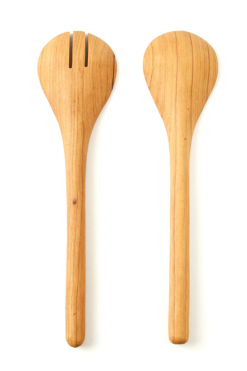 Kenyan Olive Wood Simple Salad Servers Default Title