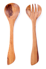Kenyan Olive Wood Chaparral Salad Servers