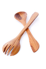 Kenyan Olive Wood Chaparral Salad Servers