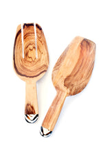 Wild Olive Wood and Dyed Bone Salad Scoops