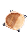 Round Wild Olive Wood Dish from Africa