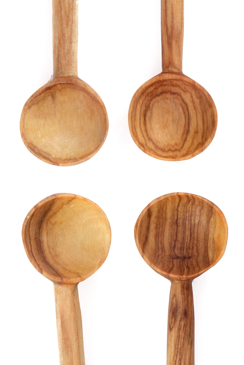 Set of 4 Wild Olive Wood Sugar Spoons Default Title