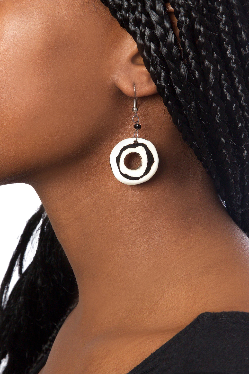 Kenyan Cow Bone Tunnel Earrings