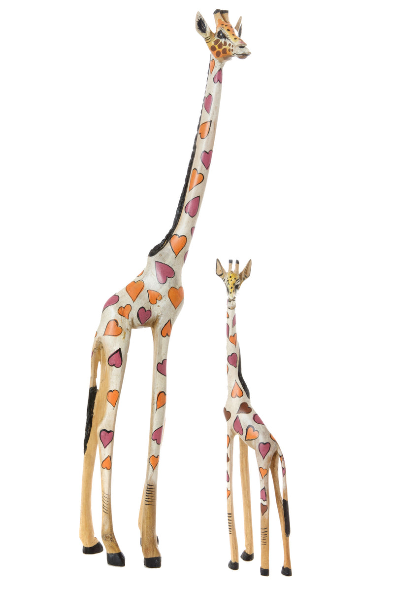 Kenyan Jacaranda Lovely Giraffe Sculptures