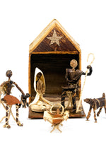 Banana Fiber Single Door Stable Nativity