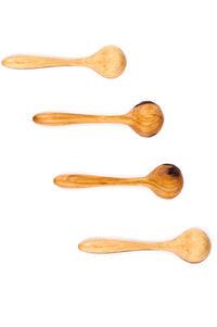 Set of 4 Wild Olive Wood Pendulum Spice Spoons Default Title