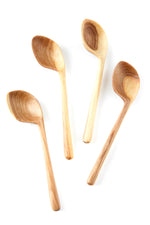 Set of 4 Kenyan Wild Olive Wood Dollop Spoons Default Title
