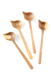 Set of 4 Kenyan Wild Olive Wood Corner Stirring Spoons Default Title