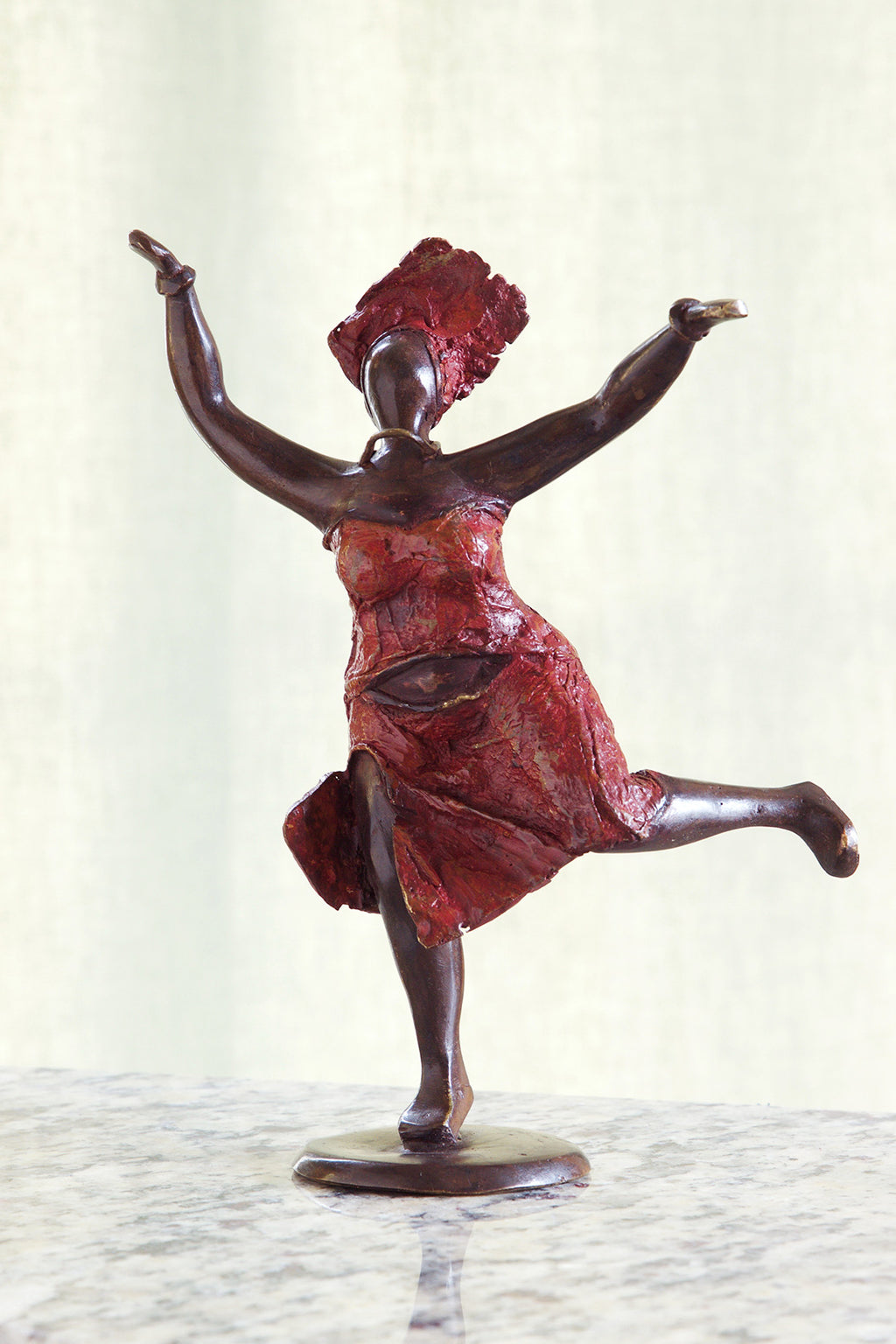 Dancing Joy Burkina Bronze Sculpture