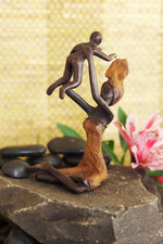 Bronze Playtime Mother & Child Sculpture