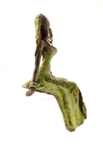 <i>Seated Beauty</i> Burkina Bronze Sculpture