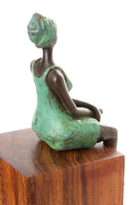 Seaside Scholar Burkina Bronze Sculpture