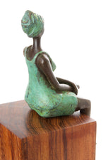 <i>Seaside Scholar</i> Burkina Bronze Sculpture