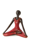 Burkina Bronze Yoga Lotus Pose Sculpture