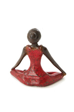 Burkina Bronze Yoga Lotus Pose Sculpture