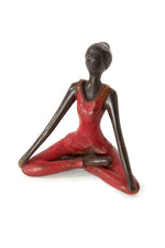 Burkina Bronze Yoga Lotus Pose Sculpture