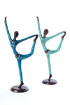 Burkina Bronze Yoga Dancer Pose Sculpture