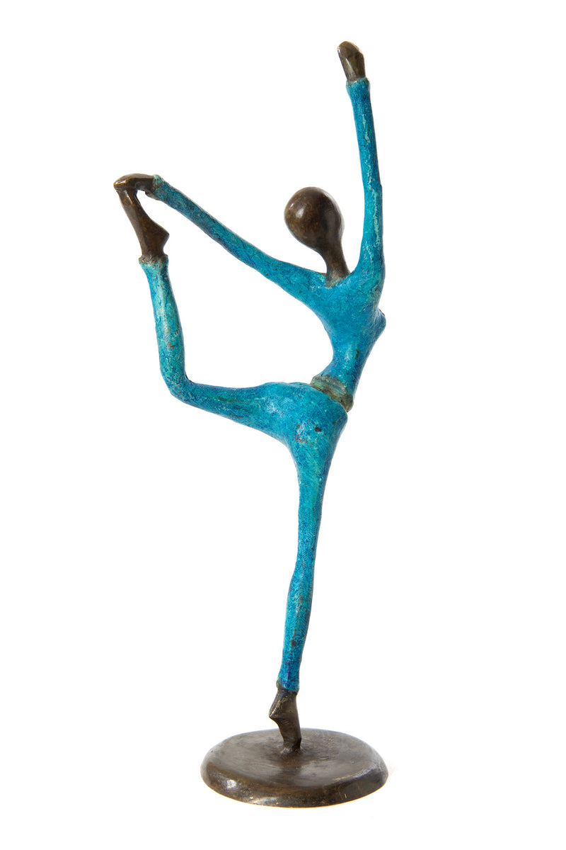 Burkina Bronze Yoga Dancer Pose Sculpture
