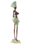 Burkina Bronze Lissome Lady on a Leaf