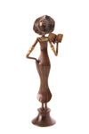 Burkina Bronze Noble by Nature Walking Reader Sculpture